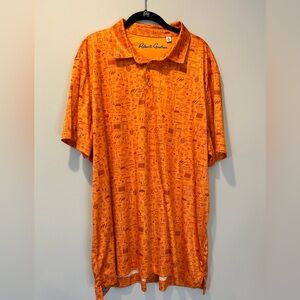 Robert Graham Orange 2XL Polo BBQ Golf Shirt Mens Classic Fit‎ Short Sleeve